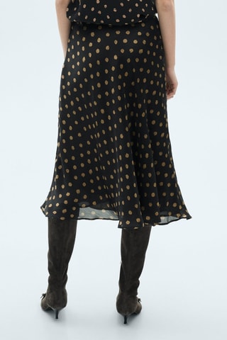 Jupe midi pois - Noir