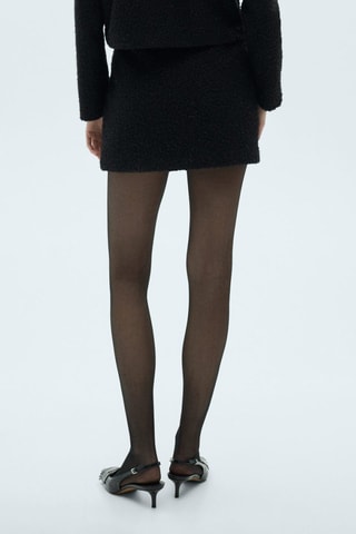 Minijupe tissu bouclette - Noir