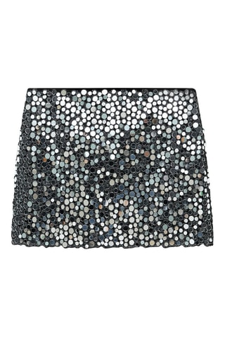 Minijupe cristaux - Gris