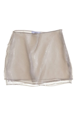 Mini-jupe à paillettes - Écru