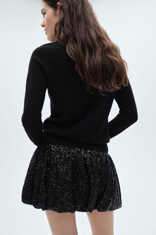 Minijupe boule paillettes - Noir