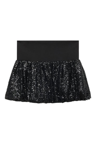 Minijupe boule paillettes - Noir
