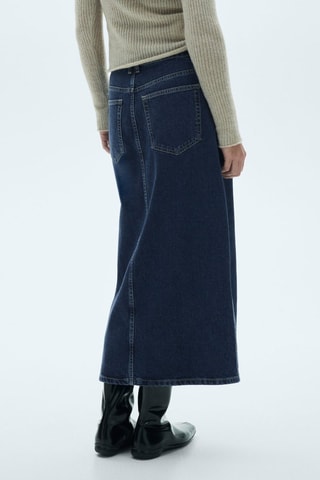 Jupe midi en jean - Bleu