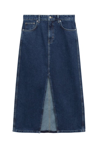 Jupe midi en jean - Bleu