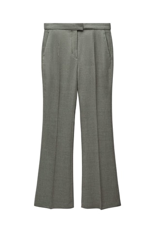 Pantalon de costume flare - Gris clair chiné