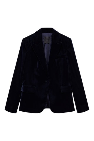 Blazer velours structuré - Bleu nuit