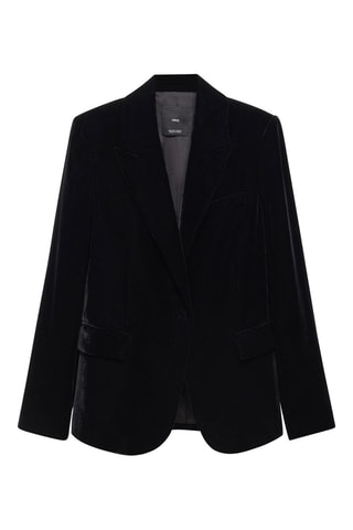 Blazer velours structuré - Noir