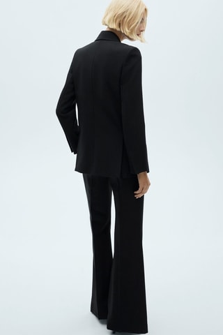 Blazer costume revers satinés - Noir