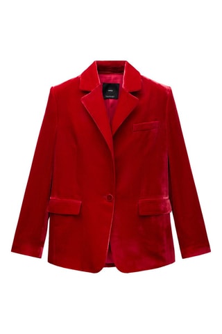Blazer costume velours - Rouge