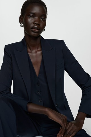 Blazer costume cintré - Bleu marine foncé