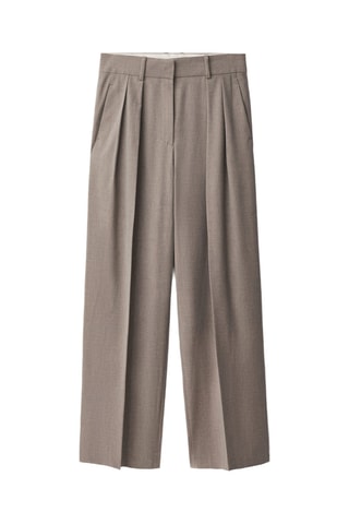 Pantalon wideleg - Marron