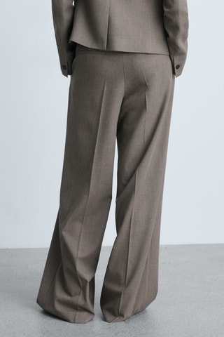 Pantalon wideleg - Marron