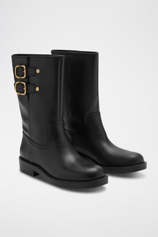 Bottines en cuir - Noir