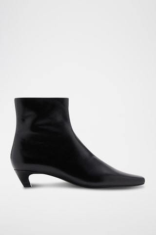 Bottines en cuir - Noir