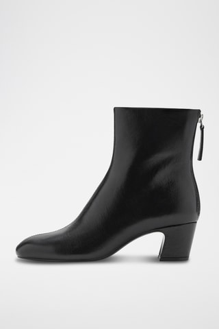 Bottines en cuir - Noir