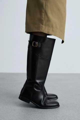 Bottes en cuir - Noir