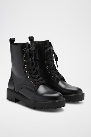 Bottines en cuir - Noir