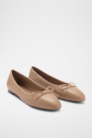 Ballerines en cuir de chèvre - Marron