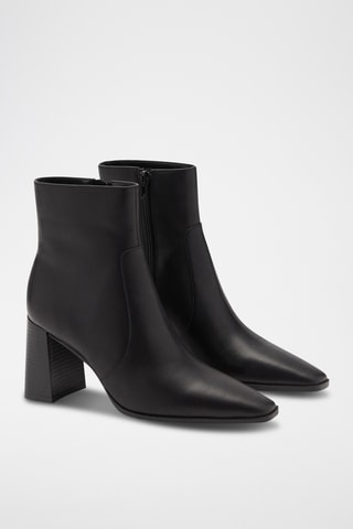 Bottines en cuir - Noir