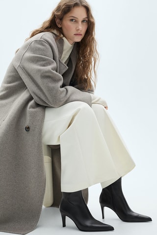 Bottines en cuir de chèvre - Noir