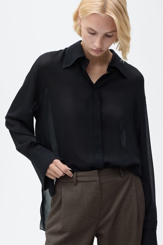 Pantalon wideleg - Marron