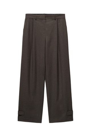 Pantalon wideleg - Marron