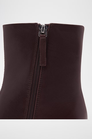 Bottines en cuir de chèvre - Chocolat