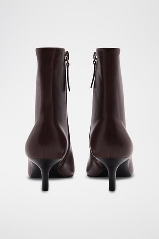 Bottines en cuir de chèvre - Chocolat