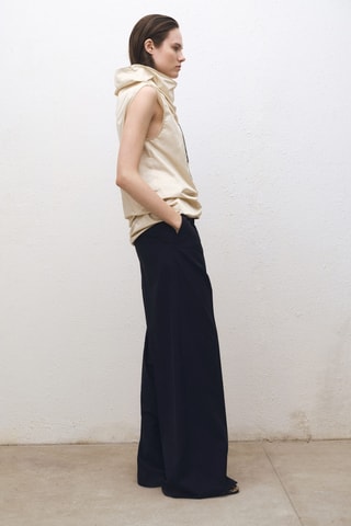 Pantalon wideleg - Bleu marine