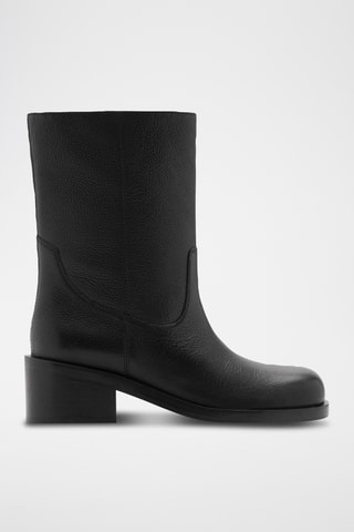 Bottines en cuir - Noir