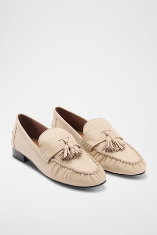 Mocassins en cuir de chèvre - Beige