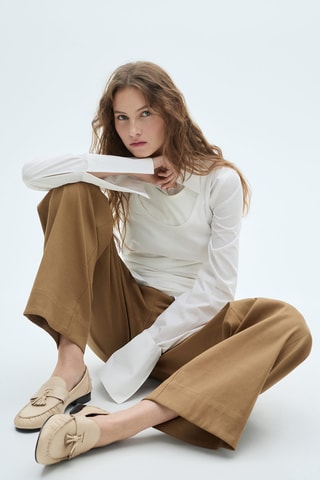 Mocassins en cuir de chèvre - Beige