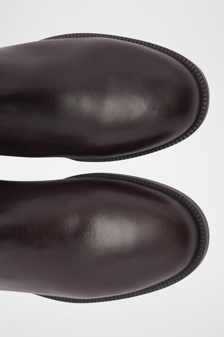 Bottes en cuir - Chocolat