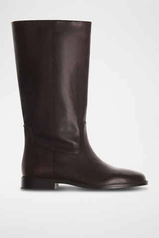 Bottes en cuir - Chocolat