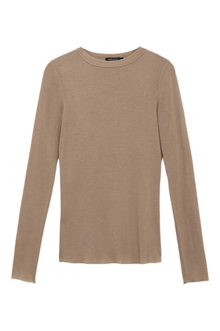 T-shirt slim - Marron clair