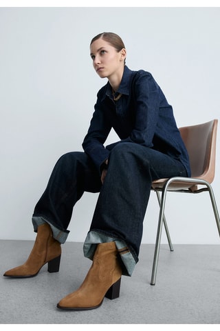 Bottines en cuir - Marron