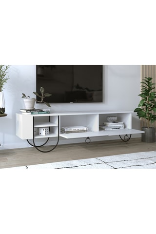 Meuble TV 2 abattants - 150 x 44 x 36 cm