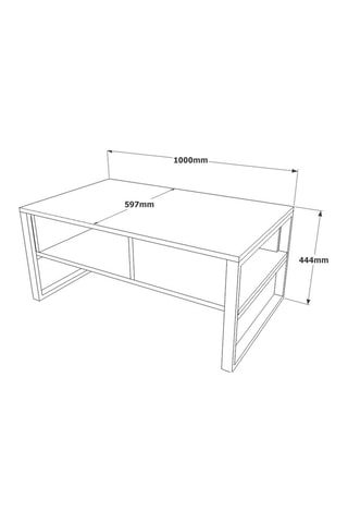 Table basse  - 100 x 44 x 60 cm