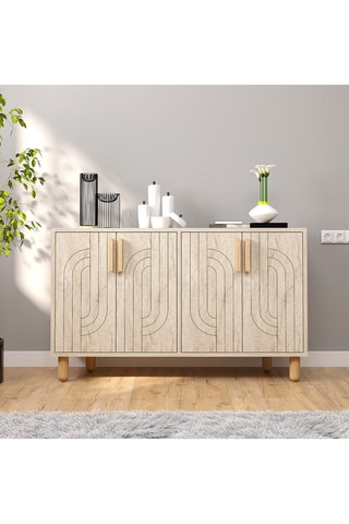 Buffet 4 portes Rodney - 120 x 73,6 x 29,6 cm