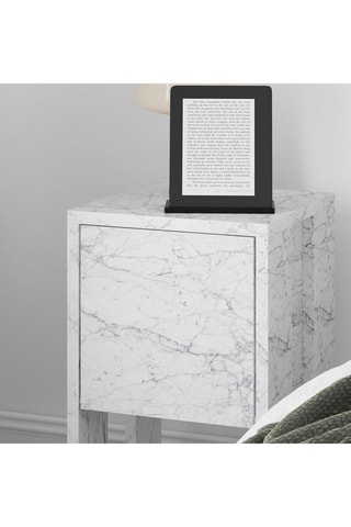 Table de chevet 1 abattant Ema - 30 x 55 x 30 cm