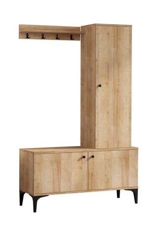 Meuble d'entrée 3 portes Lex - 110 x 175 x 40 cm