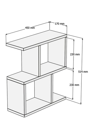 Table d'appoint Zet - 45 x 17 x 51,4 cm
