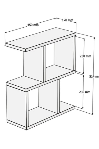Table d'appoint Zet - 45 x 51,4 x 17 cm