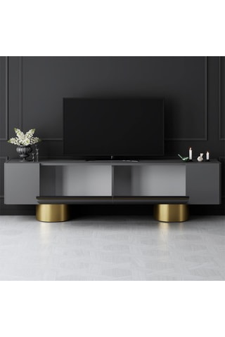 Meuble TV 2 abattants - 180 x 50 x 30 cm