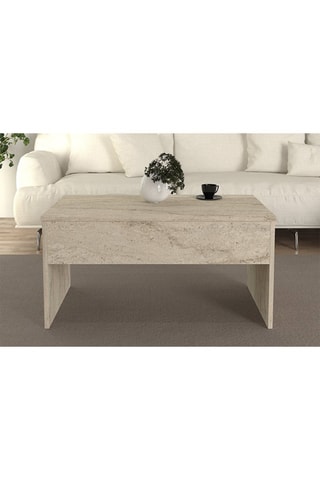 Table basse coffre Akilli - 90 x 44,8/67,6 x 52 cm