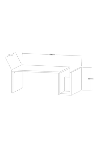 Table basse Memo - 86,8 x 32,4 x 50 cm