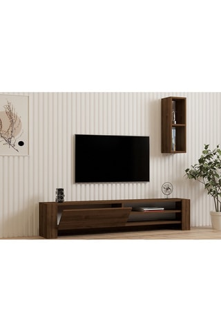 Meuble TV et étagère murale Naz - 2 pièces