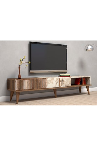 Meuble TV 2 abattants - 180 x 40 x 35 cm