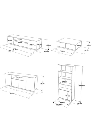 Ensemble meubles de salon - 4 pièces
