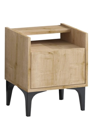 Table de chevet - Marron et noir